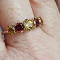 Garnet and Citrine Ring in 9ct Gold, a UK Q1/2 or a US 8 3/4
