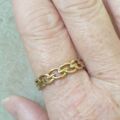 Chain Link Design Ring in 9ct Gold.