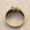 Reserved – Amethyst and Citrine Ring in 9ct Gold,  a UK Q or a US 8 1/2.
