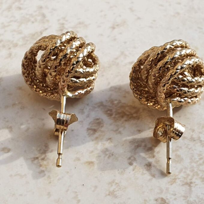 Knot Earrings in 9ct Gold