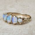 Graduating Five Stone Opal Ring in 9ct Gold,  a UK O or a US 7 3/4.