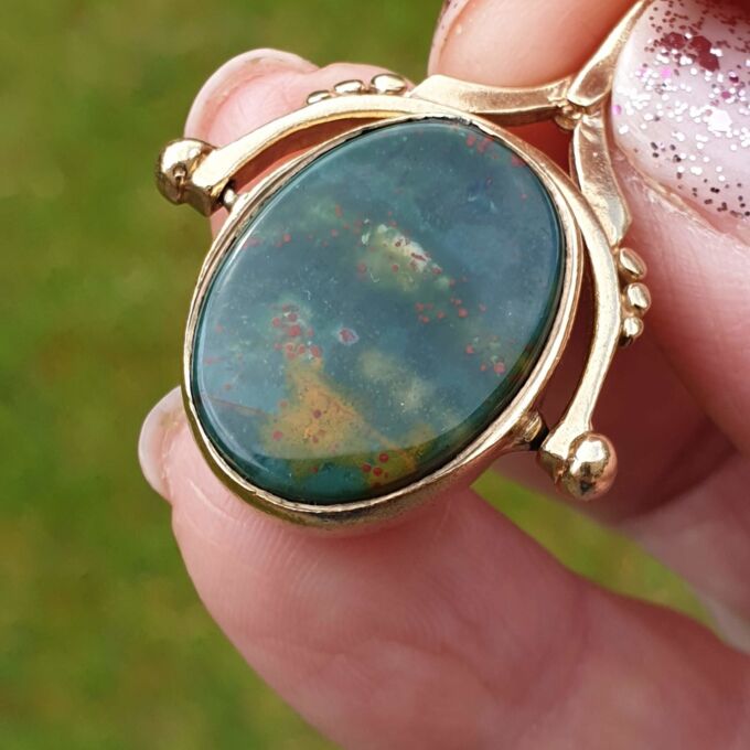 Double Sided Spinner Fob Pendant in 9ct Gold