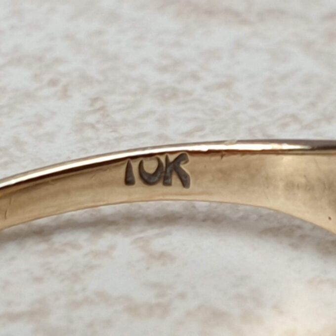 Diamond Solitaire Ring in 10K Gold,  a UK N or a US 7.