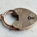 Large Simple Heart Padlock in 9ct Gold