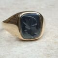 Hematite Centurion Ring in 9ct Gold,  a UK size T or a US 10.