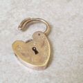 Engraved Front Small Padlock in 9ct Gold