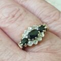 Sapphire and Diamond Ring in 9ct Gold, a UK K or a US 5 1/2