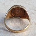 Big Ornate Signet Ring in 9ct Gold, a UK size V or a US 11.