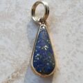 Double Sided Lapis Lazuli Pendant in 9ct Gold by DSW