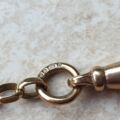 Belcher Chain Bracelet with Dog Clip, 7 1/2 inches, in 9ct Gold