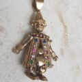 Fabulous Articulated Clown Pendant in 9ct Gold