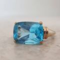 Vibrant East West Topaz Ring in 9ct Gold, a UK P or a US 8.