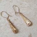 Celtic Design Drop Earrings in 9ct Gold.