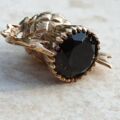 Thistle Pendant with Smoky Quartz in 9ct Gold