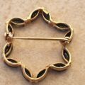 Star Design Sapphire Brooch in 9ct Gold.
