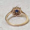 Synthetic Sapphire and Spinel Daisy Ring in 9ct gold, a UK M 1/2 or a US 6 3/4