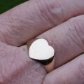 Simple Heart Signet Ring in 9ct Gold