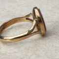 Sardonyx Solitaire Ring in 9ct Gold,  a UK P or a US 7 3/4.