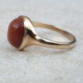 Cabochon Goldstone Signet Ring in 9ct Gold,  a UK N 1/2 or a US 7 1/4.