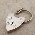 Vintage Plain Heart Padlock in Silver