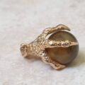 Eagle or Dragon Claw Pendant with Tigers Eye Ball, in 9ct Gold