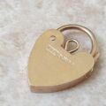 Small Front Engraved Fully Working Padlock in 9ct gold
