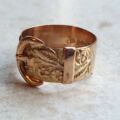 Beautiful Ornate Buckle Ring in 9ct Gold, a UK O 1/2 or a US 7 1/2.