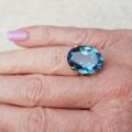 Enormous Synthetic Blue Spinel Kapow Ring in 9ct Gold, a UK K or a US 5 1/2.