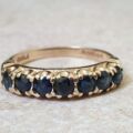 Sapphire Half Eternity Stacking Band in 9ct Gold, a UK M 1/2 or a US 6 3/4