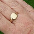 Simple Octagonal Signet Ring in 9ct Gold.