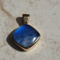 Blue Moonstone Cushion Pendant in 9ct Gold