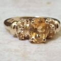 Citrine Ring in 9ct Gold,  a UK N or a US 6 3/4.