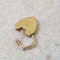 Zig Zag Engraved Heart Padlock in 9ct Gold