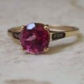 Pink Sapphire Ring in 9ct Gold, a UK R or a US 9.
