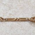 Antique Fancy Link Paperclip Chain Necklace in 9ct Gold, 18 inches.