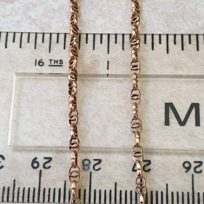 Antique Chain Necklace in 9ct gold, 18 inches.