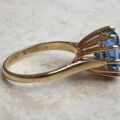 Blue Synthetic Spinel Solitaire Ring in 9ct Gold, a UK I 1/2 or a US 4 3/4