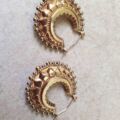 Fancy Ornate Creole Gypsy Earrings in 9ct Gold