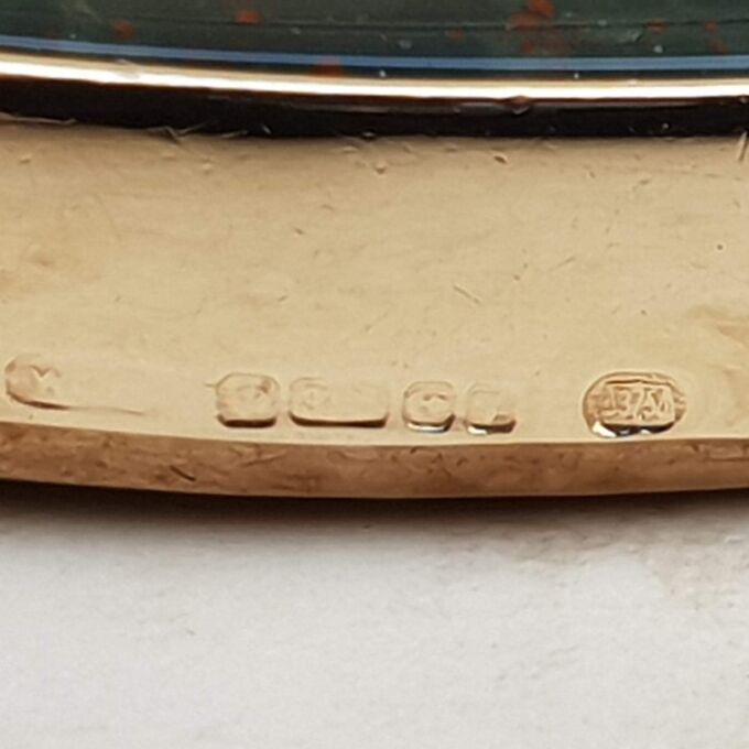 Onyx and Bloodstone Locket in 9ct Gold