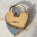 Engraved Heart Padlock in 9ct Gold