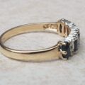 Marquise Sapphire & Diamond Band in 9ct Gold,  Size UK K 1/2 or a US 5 1/2.