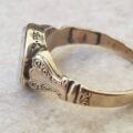 Antique Shield Ring in 9ct Gold, a UK L or a US 6 1/4