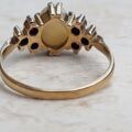 Lovely Opal & Ruby Cluster 9ct Gold Ring, a UK L 1/2 or a US 6 1/4.