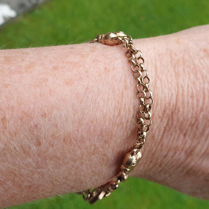 Ornate Vintage Bracelet in 9ct Rose Gold