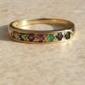 DEAREST Acrostic Ring on 9ct Gold,  a UK O or a US 7 1/2.