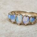 Graduating Five Stone Opal Ring in 9ct Gold,  a UK O or a US 7 3/4.
