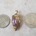 Luscious Lantern Pendant with Amethyst in 9ct Gold