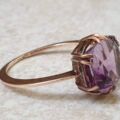 Unusual Amethyst Ring in 9ct Rose Gold, a UK M or a US 6 3/4