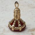 Carnelian Fob Pendant in 9ct Gold