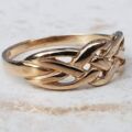 Low Profile Celtic Style Ring in 9ct Gold, a UK N or a US 7.